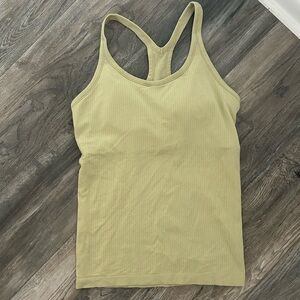 Lululemon EBB to street racerback RB green athletic tank top size 10